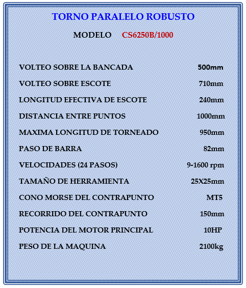 caracttornokentacs6250b1000